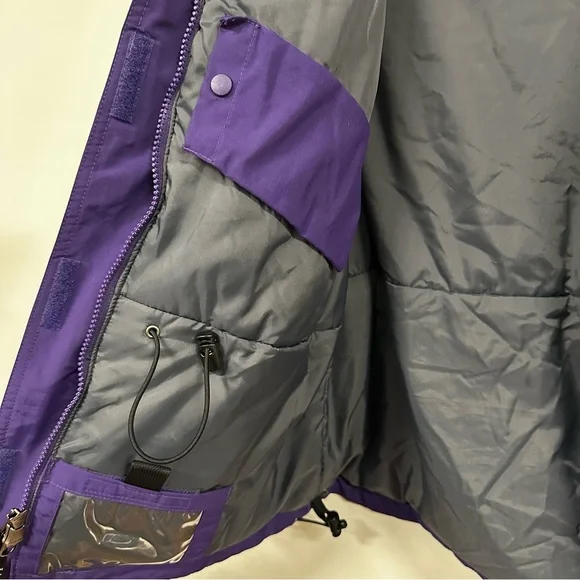 VTG LL Bean Winter Coat Purple Black Small
